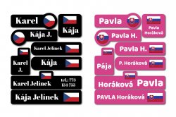 MA - VLAJKY sada, cyklosamolepky (16ks)