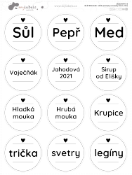 BÍLÉ FRESH RING - SADA samolepky na kořenky 44mm (12ks)