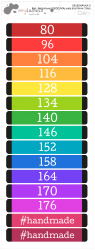 MA - Vasalható TÉGLALAPOK készlet 65x10 mm (15 db)