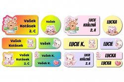 KOTĚ sada jmenovek (42ks)