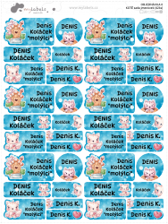 KOTĚ sada jmenovek (42ks)