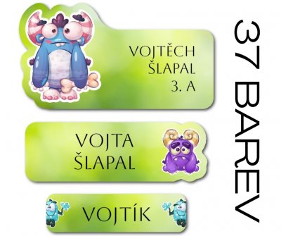 MONSTER névcímke-készlet (42 db)