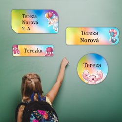 NAŽEHLOVACÍ sada SCHOOL jmenovky (42ks)