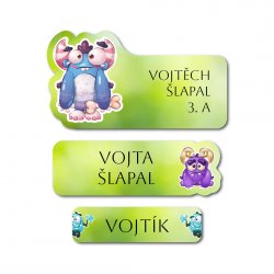 Nažehlovací jmenovky MONSTER sada (42ks)