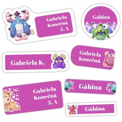 Nažehlovací jmenovky MONSTER sada (42ks)