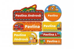 Sada AUTÍČKA jmenovky (42ks)