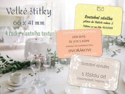 MA - CÍM címkék 66x41 mm (4 db)