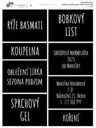 PURE samolepky sada 70x50 mm (6+2ks)