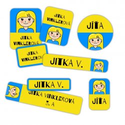 Vasalható névcímkék KIDS KÉSZLET (48 db)
