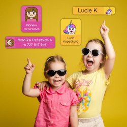 Vasalható névcímkék KIDS KÉSZLET (48 db)