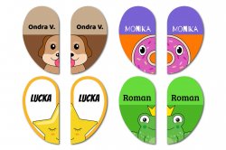 KIDS névcímkék cipőre 22x41 mm (24 db)