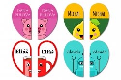 MA - KIDS névcímkék cipőre 22x41 mm (8 db)