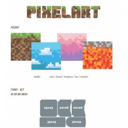 VASALHATÓ névcímkék PIXELART készlet (40 db)