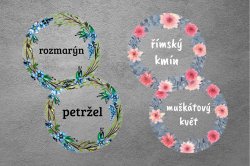 ÁTLÁTSZÓ KOSZORÚK készlet, matricák 44 mm (12 db)