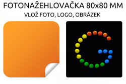 80x80 mm VASALHATÓ FOTÓCÍMKE (2 db)