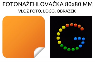 80x80 mm VASALHATÓ FOTÓCÍMKE (2 db)