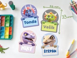 3D Dinoszauruszok ruhákra 33x25 mm 25 db