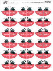 Erős gépek névcímkék CIPŐRE 29x23 mm (36 db)