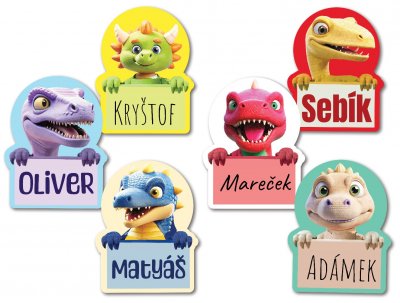 VASALHATÓ 3D Dinoszauruszok ruhákra 33x25 mm 25 db