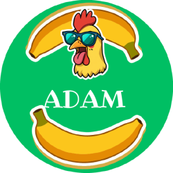 Chicken banana névcímkék 22 mm (42 db)