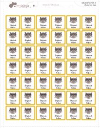 SUPERhrdina MINI štítky 22x22 mm (42ks)