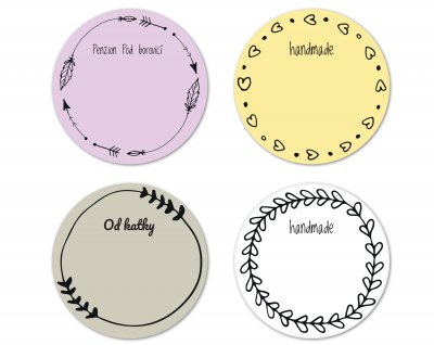 POPISOVATELNÝ štítek BOHO 47mm (9ks)
