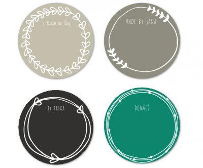 POPISOVATELNÝ štítek LIST 44mm (12ks)