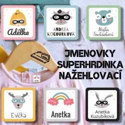 VASALHATÓ címkék SZUPERHŐSNŐ 22x22 mm (42 db)